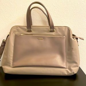 Samsonite Zalia Organized Bailhandle Carry-On Bag, Laptop Travel Purse Beige